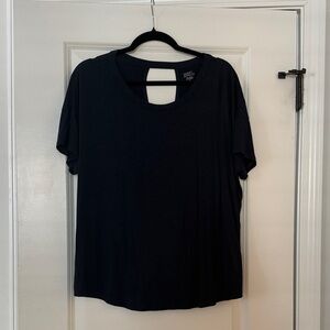 Market & Spruce Navy Short Sleeve Top